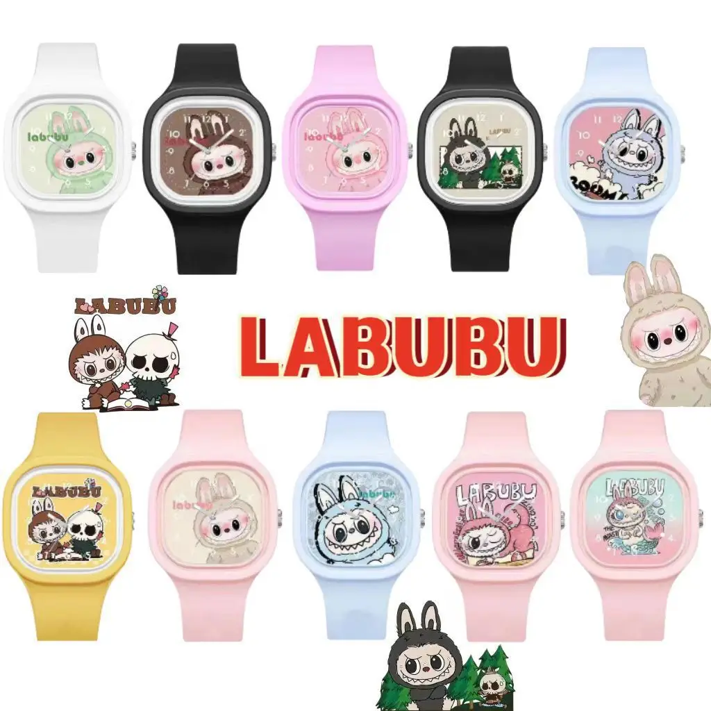 H5e26178541e544eab264fcaec17bd771g.webp New Labubu Kids Watch Cartoon Dolls Character Round Silicone Strap Analog Digital Watch Boys Girls Children Toys Birthday Gifts - Image 1
