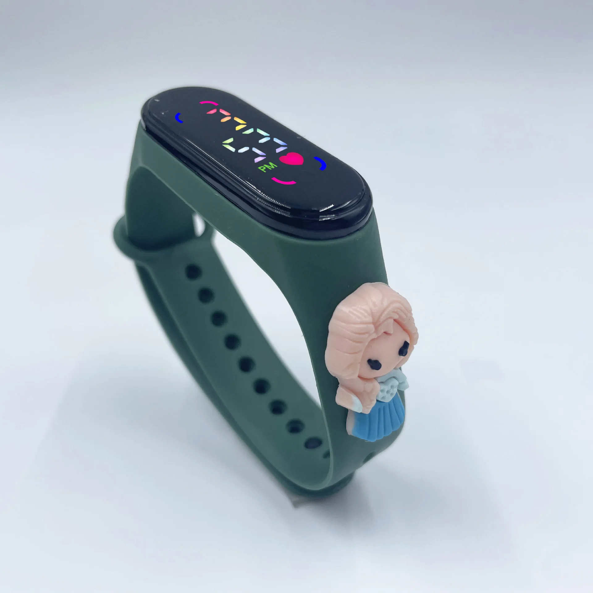 H6b320fdcd0c84008b2e463bee0220b5dA.webp Hot Sell Girls Boy Silicone Watch Kids LED Cartoon Touch Watch Children Silicone Bracelet Waterproof Digital Watch-fashion / Gray - Image 1