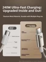 New Trending 5A Woven Nylon Braided Charging Cable 1.2M 4FT Fast USB Data Line Mobile Phone Accessories Aluminum Alloy PC - Image 2