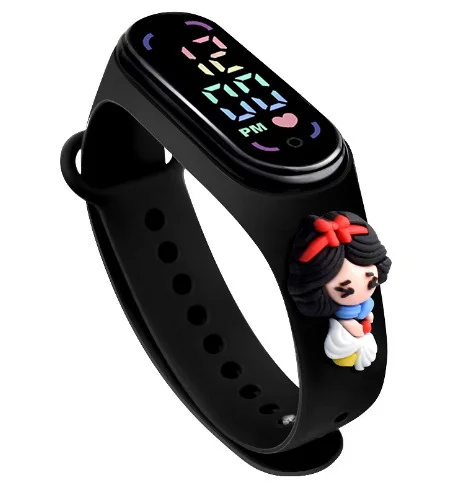Hb3535f959b63403ab3bfa779f35ab27cj.webp Hot Sell Girls Boy Silicone Watch Kids LED Cartoon Touch Watch Children Silicone Bracelet Waterproof Digital Watch-fashion / Beige - Image 1